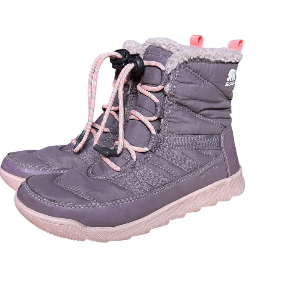 Sorel Whitney II Short Lace Winter Boots in Purple - Big Kids Sz 3